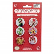Super Mario Lenticular Pin Badges 6-Pack