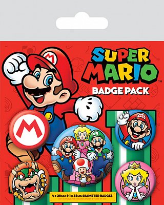Super Mario Odznáčky - 5 kusů