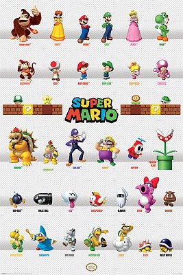 Super Mario Balík Plakátů Character Parade, 61 x 91 cm (5)