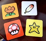 Super Mario World Coaster 4-Pack Power-Ups Lootcrate Exclusive --- DAMAGED PACKAGING