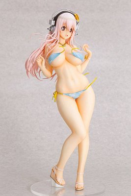 Super Sonico Statue 1/4.5 Super Sonico Summer Vacation Ver. 35 cm --- DAMAGED PACKAGING