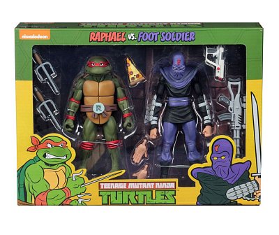Teenage Mutant Ninja Turtles Action Figure 2-Pack Raphael vs Foot Soldier 18 cm --- DAMAGED PACKAGING