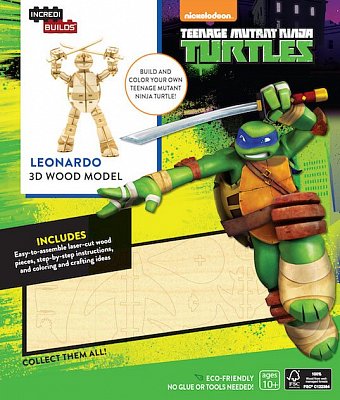 Teenage Mutant Ninja Turtles IncrediBuilds 3D Wood Model Kit Leonardo