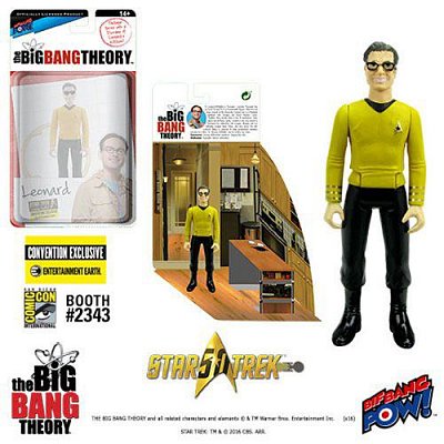 The Big Bang Theory Action Figures with Diorama Set Leonard TOS EE Exclusive 10 cm