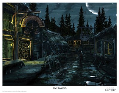 The Elder Scrolls Lithograph 5-Set 35 x 28 cm
