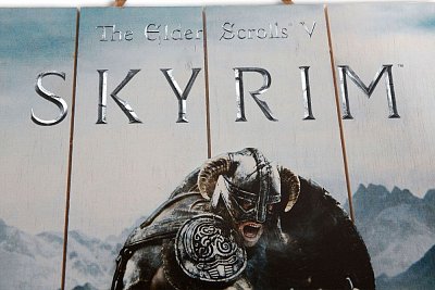 The Elder Scrolls V: Skyrim WoodArts 3D dřevěný plakát Aereal Attack 30 x 40 cm