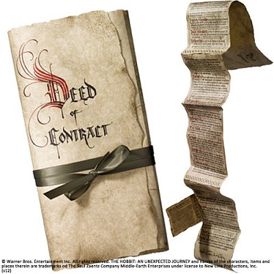 The Hobbit (Hobit) Replika Bilbova smlouva (Bilbo´s Deed of Contract)