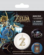 The Legend of Zelda Breath of the Wild Pin Badges 5-Pack Z Emblem