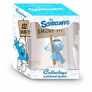 The Smurfs Collector Collection Statue Smurf with a Sign Just Smurf It! 18 cm