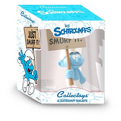 The Smurfs Collector Collection Statue Smurf with a Sign Just Smurf It! 18 cm