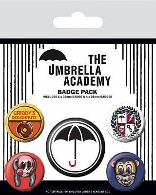 The Umbrella Academy Pin Badges 5-Pack Super