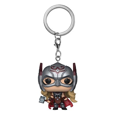 Thor: Love & Thunder Pocket POP! Vinylové přívěsky na klíče 4 cm displej Mighty Thor (12)