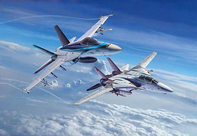 Top Gun Easy-Click Model Kit 1/72 F-14D Super Tomcat & F/A-18E Super Hornet - Poškozený obal