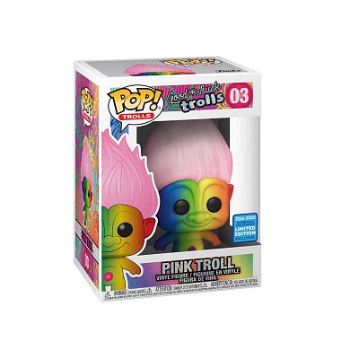 Trolls Classic POP! Trolls Vinyl Figure Rainbow Troll w/Pink Hair Convention Exclusive 9 cm