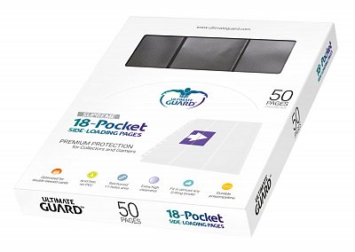 Ultimate Guard 18-Pocket Pages Side-Loading Black (50)