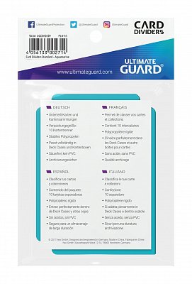 Ultimate Guard Card Dividers Standard Size Aquamarine (10)