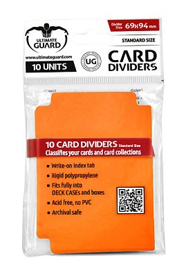 Ultimate Guard Card Dividers Standard Size Orange (10)