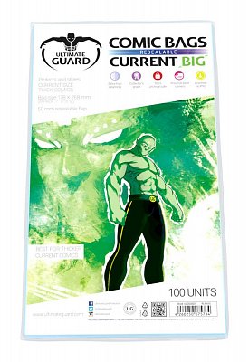 Ultimate Guard Comic Bags VELKÁ znovu uzavíratelná aktuální velikost (100)