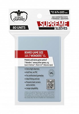 Ultimate Guard Supreme Sleeves for Board Game Cards 7 Wonders™ (80)