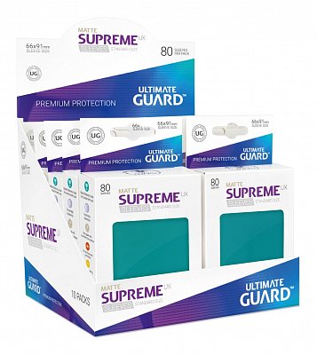 Ultimate Guard Supreme UX Sleeves Standard Size Matte Petrol Blue (80)