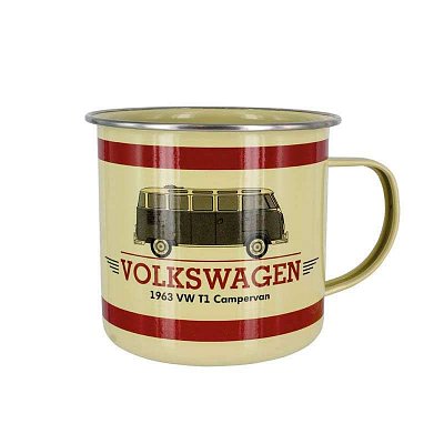 Volkswagen Enamel Mug Campervan Time to Volkswagen Get Out