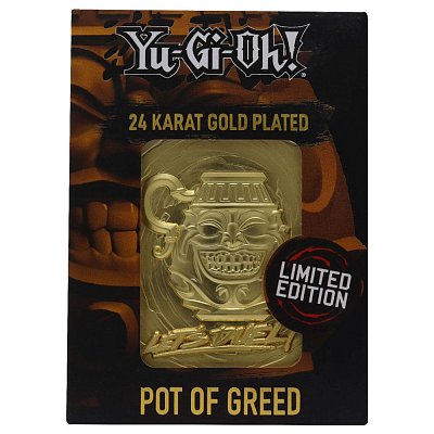 Yu-Gi-Oh! Replika Card Pot of Greed (pozlacená)