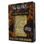 Yu-Gi-Oh! Replika karty Blue Eyes Toon Dragon (pozlacená)