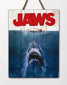Jaws WoodArts 3D dřevěný plakát Shark Attack 30 x 40 cm