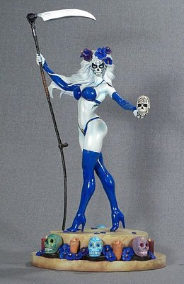 Lady Death Statue La Muerta Azul Variant Edition 36 cm