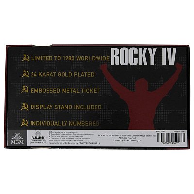 Vstupenka na zápas Rocky IV Replica East vs. West (pozlacená)