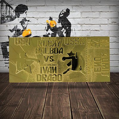 Vstupenka na zápas Rocky IV Replica East vs. West (pozlacená)